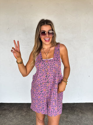 PREORDER- DENIM DAISIES- BEACH PLEASE ROMPER