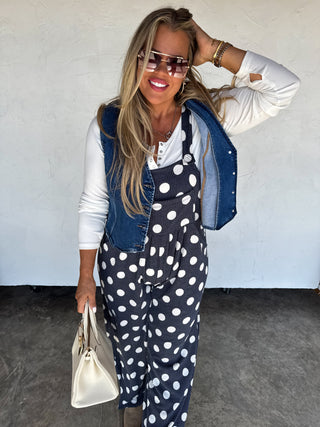 PREORDER- POLKA DOT KARLI BOHO OVERALLS