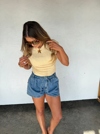 PREORDER- SPRING HARLEY CAP SLEEVE BASIC TOP