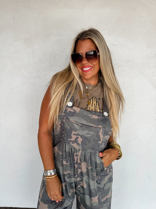 PREORDER- CAMO KARLI OVERALLS