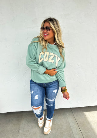 SHERPA LETTER EMBROIDERED SWEATSHIRT