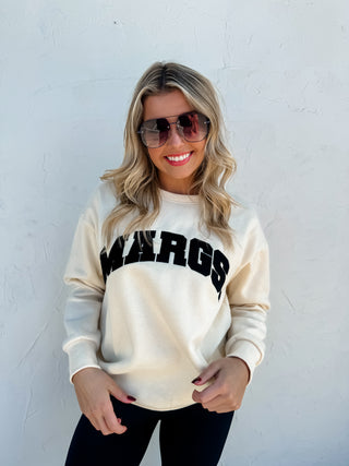 PREORDER- MARGS SHERPA LETTER SWEATSHIRT