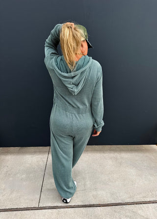 RIBBED HAYDEN HOODIE JUMPSUIT