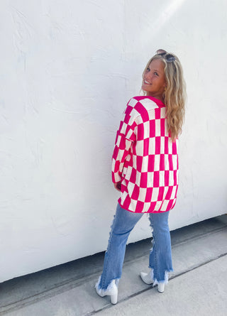 PREORDER- BEVERLY CHECKERED CARDIGAN