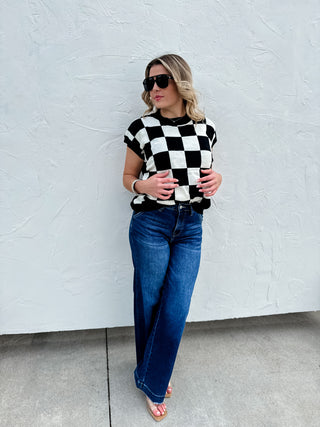 SIDNI CHECKERED SWEATER