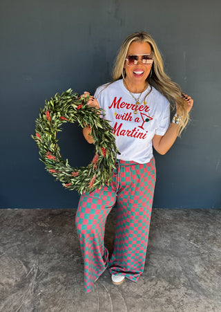 PREORDER- CHRISTMAS HADDIE WIDE LEG PANTS
