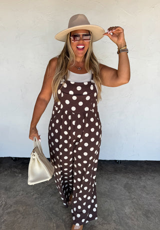 PREORDER- POLKA DOT KARLI BOHO OVERALLS