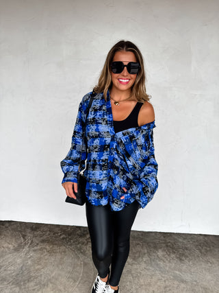 PREORDER- JUNIPER BLEACHED PLAID TOP