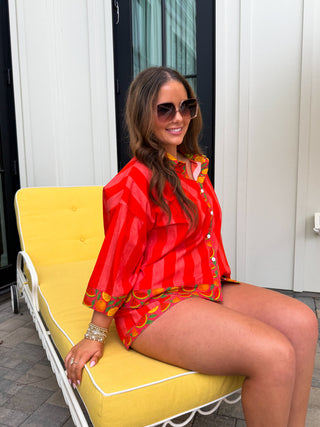 FRUIT SALAD BUTTON DOWN TOP