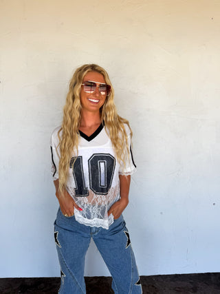 PREORDER- BLEACHER BABE LACE JERSEY