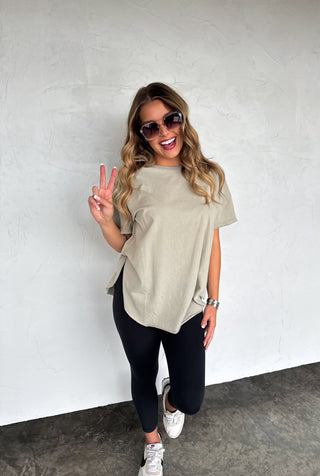 PREORDER- NEW COLORS- JOEY WASHED COTTON BOYFRIEND TEE