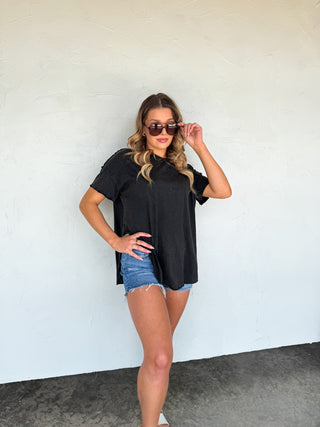 PREORDER- JOEY WASHED COTTON BOYFRIEND TEE