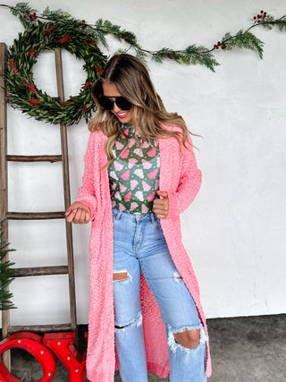 PREORDER- POPPY KNIT POPCORN CARDIGAN