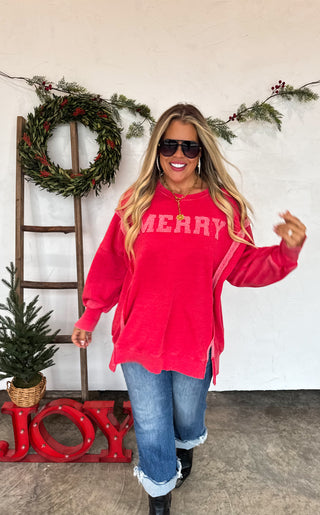PREORDER- MERRY & HO HO HO CLASSIC CREW PULLOVER