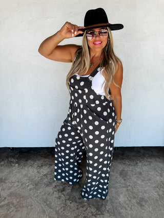 PREORDER- POLKA DOT KARLI BOHO OVERALLS