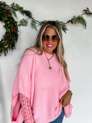 PREORDER- CHRISTMAS MEG PULLOVER PONCHO