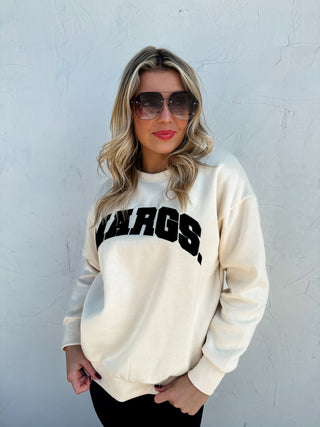 PREORDER- MARGS SHERPA LETTER SWEATSHIRT