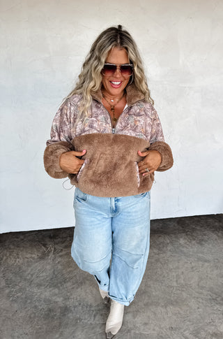 PREORDER- CAMO SHERPA PULLOVER