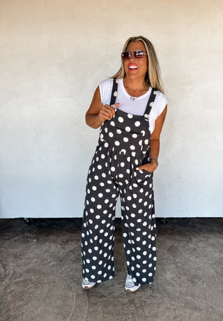 PREORDER- POLKA DOT KARLI BOHO OVERALLS