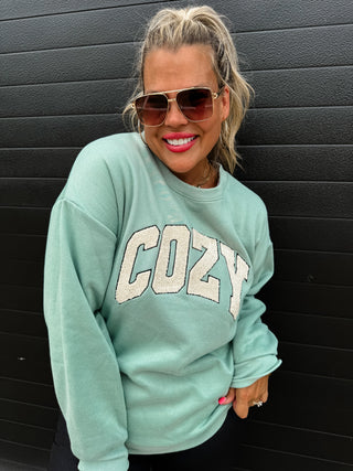 SHERPA LETTER EMBROIDERED SWEATSHIRT