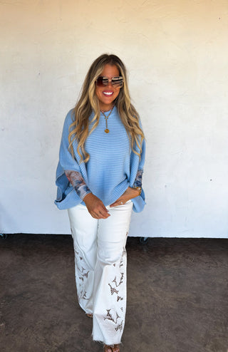 PREORDER- SUMMER FLORAL CHARM WIDE LEG JEAN