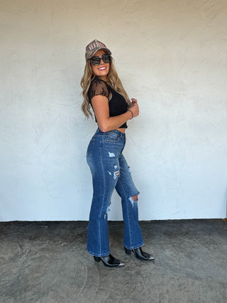 PREORDER- NEW COLORS- ASHLAND STRAIGHT LEG DISTRESSED JEANS
