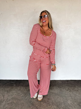 PREORDER- HADDIE STRIPE LOUNGE SET