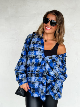 PREORDER- JUNIPER BLEACHED PLAID TOP