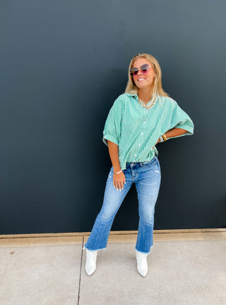 LOGAN CROP FLARE JEANS