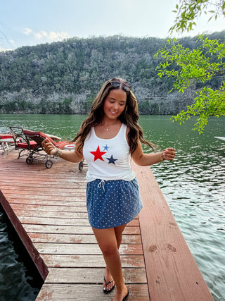 PRESLEY STRETCH DENIM SKIRT