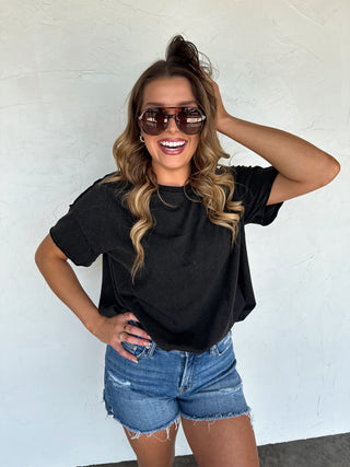 PREORDER- JOEY WASHED COTTON BOYFRIEND TEE