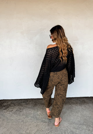 PREORDER- BEX CHEETAH BARREL JEANS (STRETCHY)