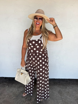PREORDER- POLKA DOT KARLI BOHO OVERALLS