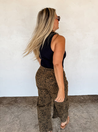 PREORDER- BEX CHEETAH BARREL JEANS (STRETCHY)
