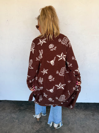 PREORDER- WESTERN CLOUD CARDIGAN