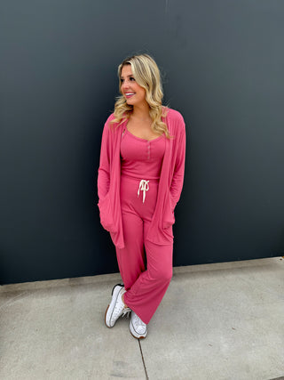 PREORDER- SOFT LANDING ROMPER & CARDIGAN SET