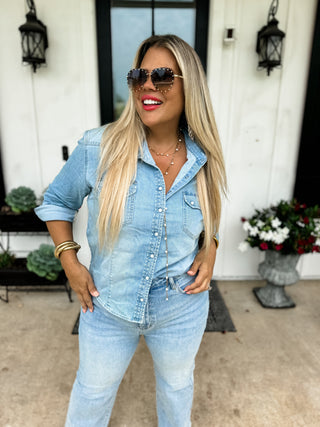 PREORDER- DOLLY DENIM TOP