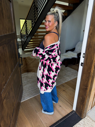 PREORDER- HOUNDSTOOTH CLOUD CARDIGAN