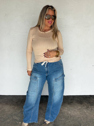 PREORDER- NASH BARREL CARGO JEANS