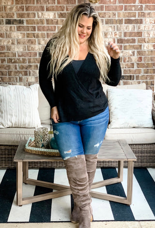 SINGLES- Chrissy Cross Body Sweater - $16.50