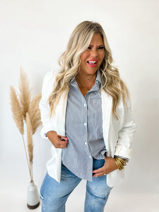 MADISON BUTTON DOWN TOP
