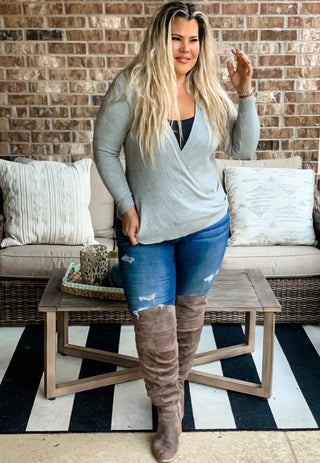 SINGLES- Chrissy Cross Body Sweater - $16.50