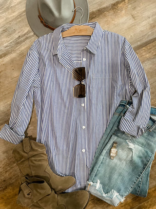 MADISON BUTTON DOWN TOP